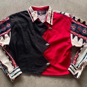 Vintage Panhandle Slim Women Shirt S Native Button Up USA